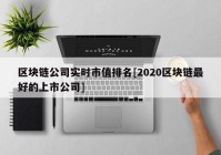 区块链公司实时市值排名[2020区块链最好的上市公司]